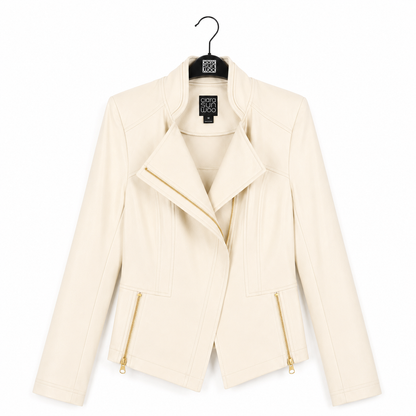 Clara Sunwoo Everyday - Liquid Leather™ Signature Jacket - Ivory