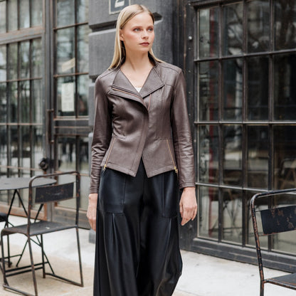 Clara Sunwoo Quality - Liquid Leather™ Signature Jacket - Brown