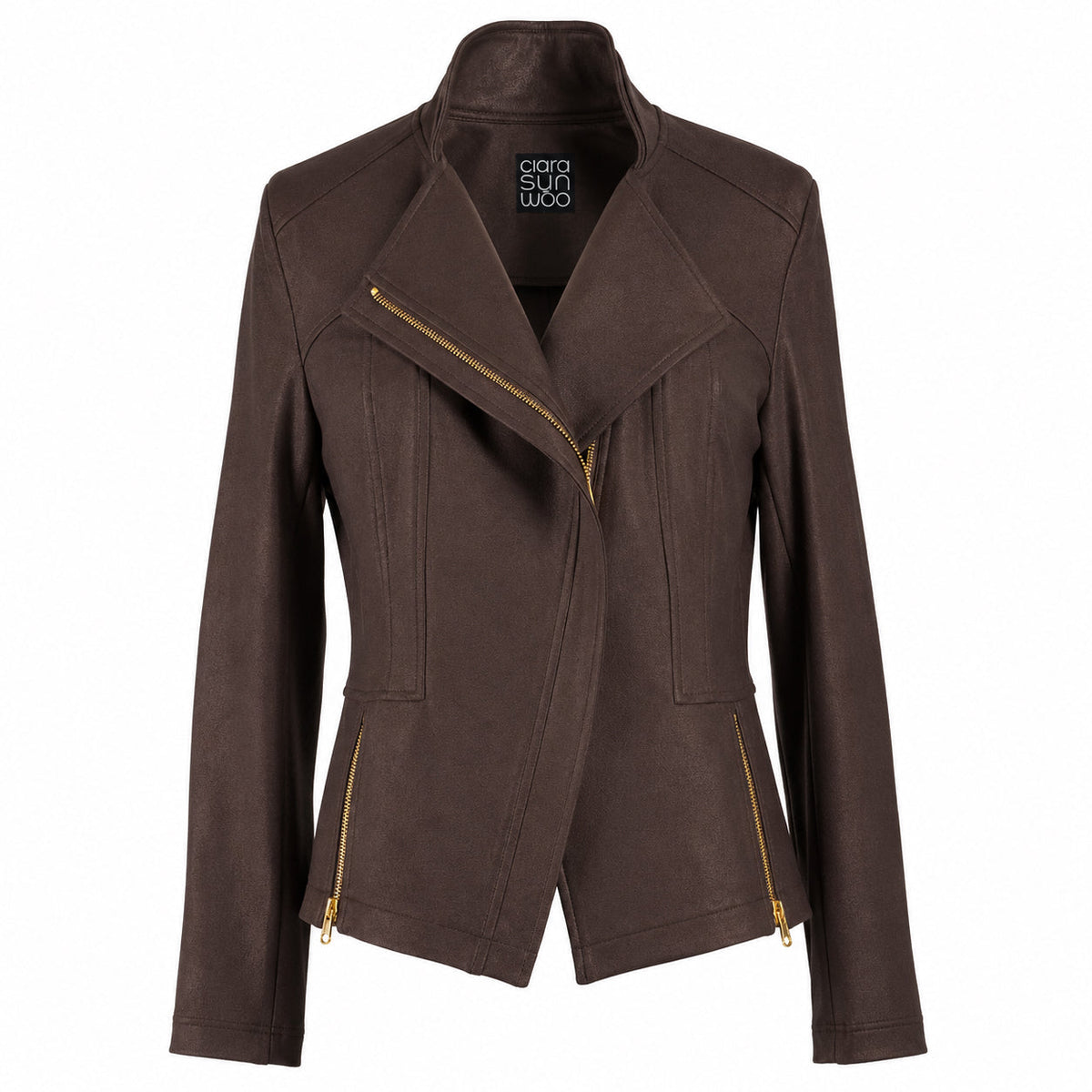 Clara Sunwoo Quality - Liquid Leather™ Signature Jacket - Brown