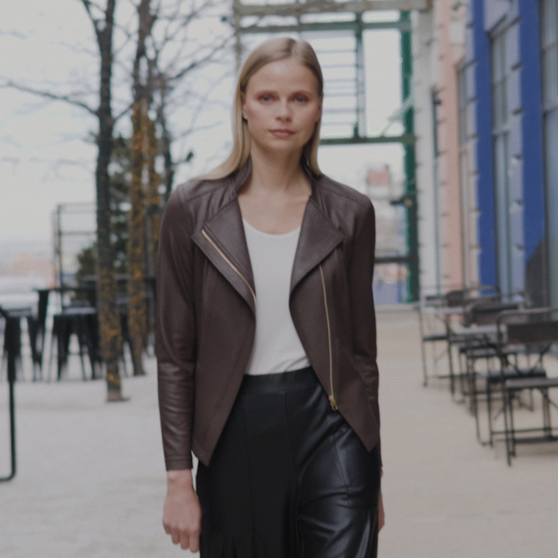 Clara Sunwoo Quality - Liquid Leather™ Signature Jacket - Brown
