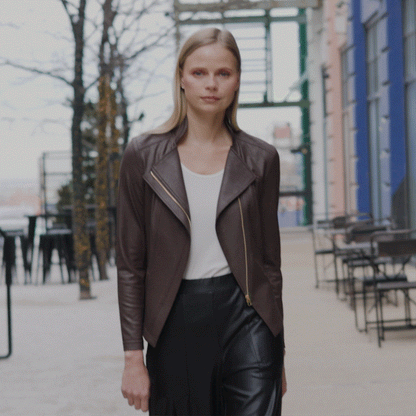 Clara Sunwoo Quality - Liquid Leather™ Signature Jacket - Brown