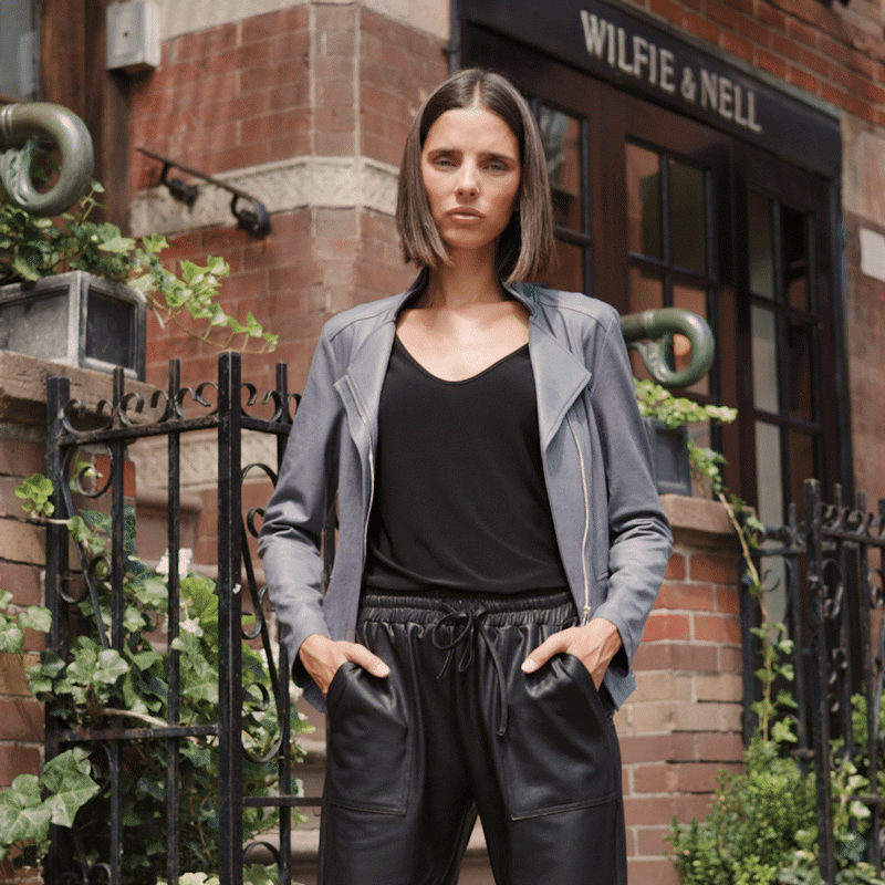 Clara Sunwoo Special Offer - Liquid Leather™ Signature Jacket - Charcoal - Limited Sizes
