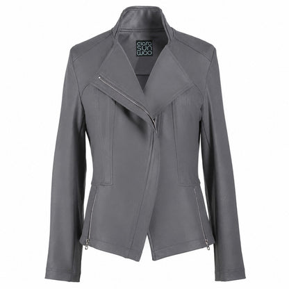 Clara Sunwoo Special Offer - Liquid Leather™ Signature Jacket - Charcoal - Limited Sizes