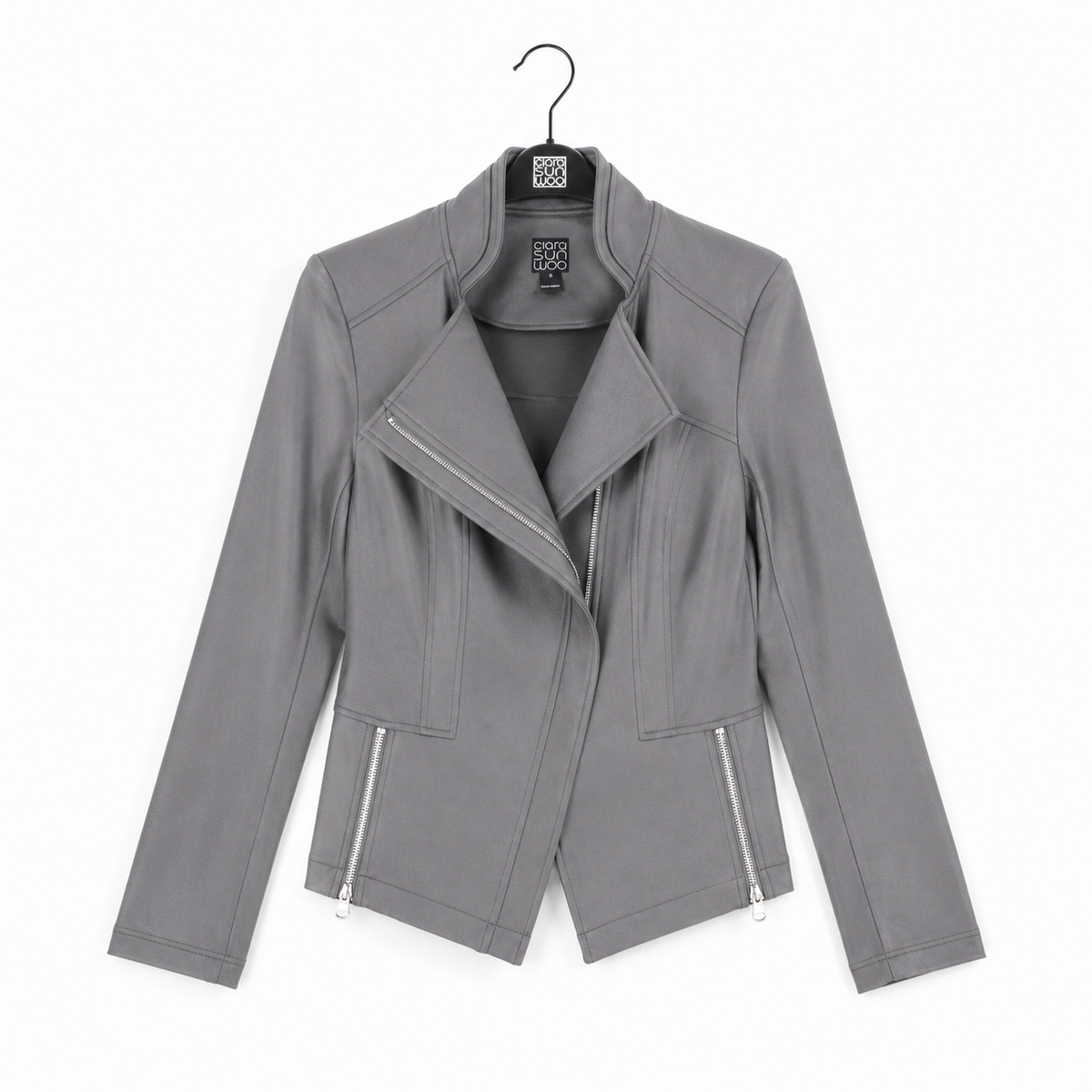 Clara Sunwoo Special Offer - Liquid Leather™ Signature Jacket - Charcoal - Limited Sizes