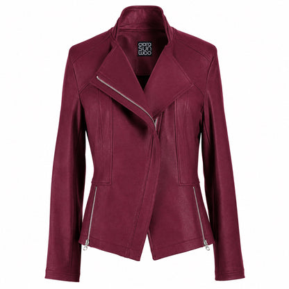 Clara Sunwoo Great Value - Liquid Leather™ Signature Jacket - Merlot
