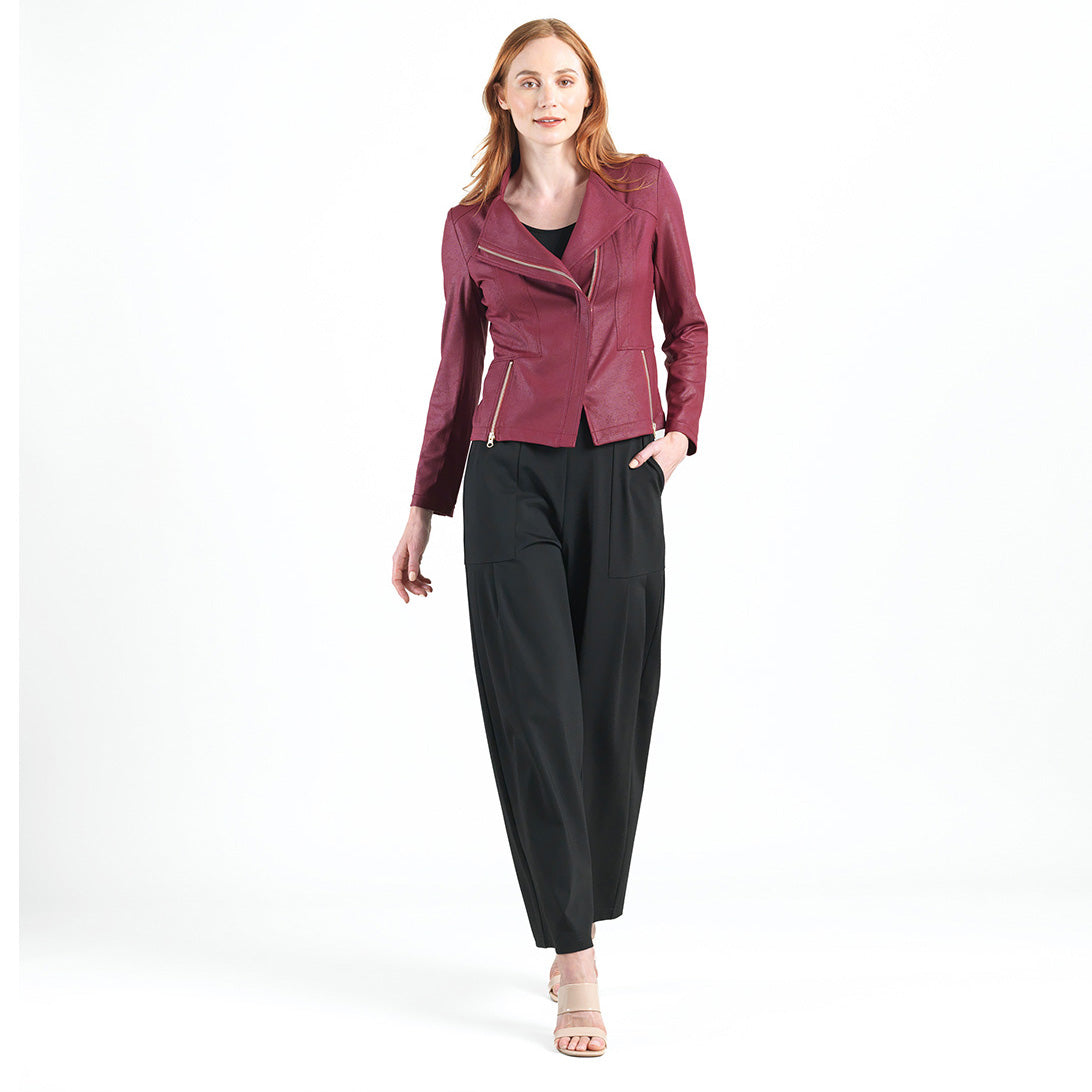 Clara Sunwoo Great Value - Liquid Leather™ Signature Jacket - Merlot
