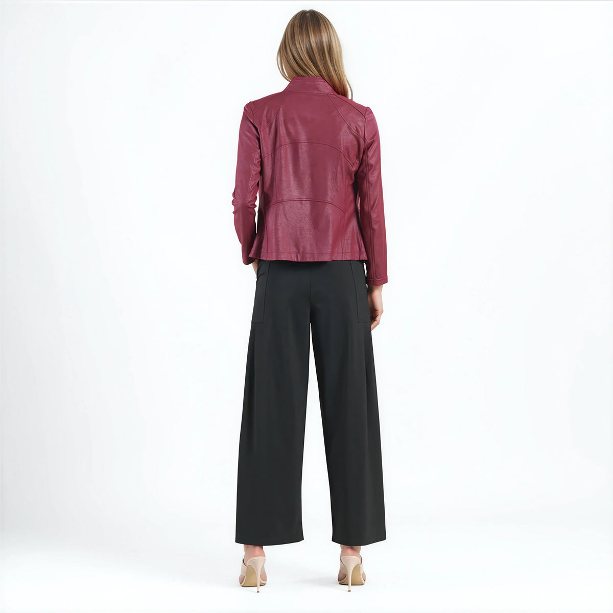 Clara Sunwoo Great Value - Liquid Leather™ Signature Jacket - Merlot