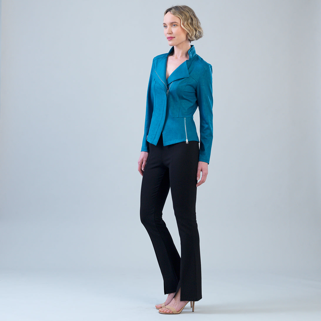 Clara Sunwoo Featured - Liquid Leather™ Signature Jacket - Teal
