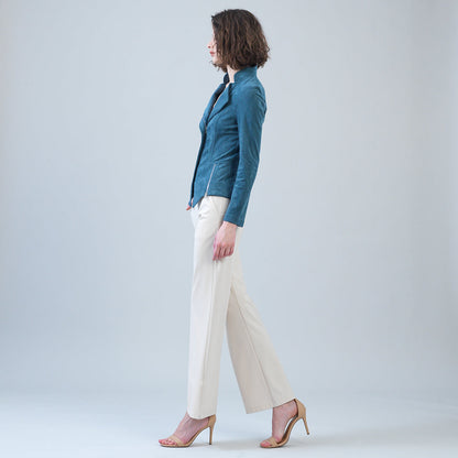 Clara Sunwoo Customer Favorite - Soft Suede - Signature Jacket - Blue Moss