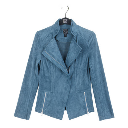 Clara Sunwoo Customer Favorite - Soft Suede - Signature Jacket - Blue Moss