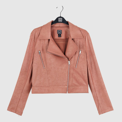 Clara Sunwoo Premium - Liquid Leather™ Zip Cuff Moto Waist Jacket - Tan - Final Sale