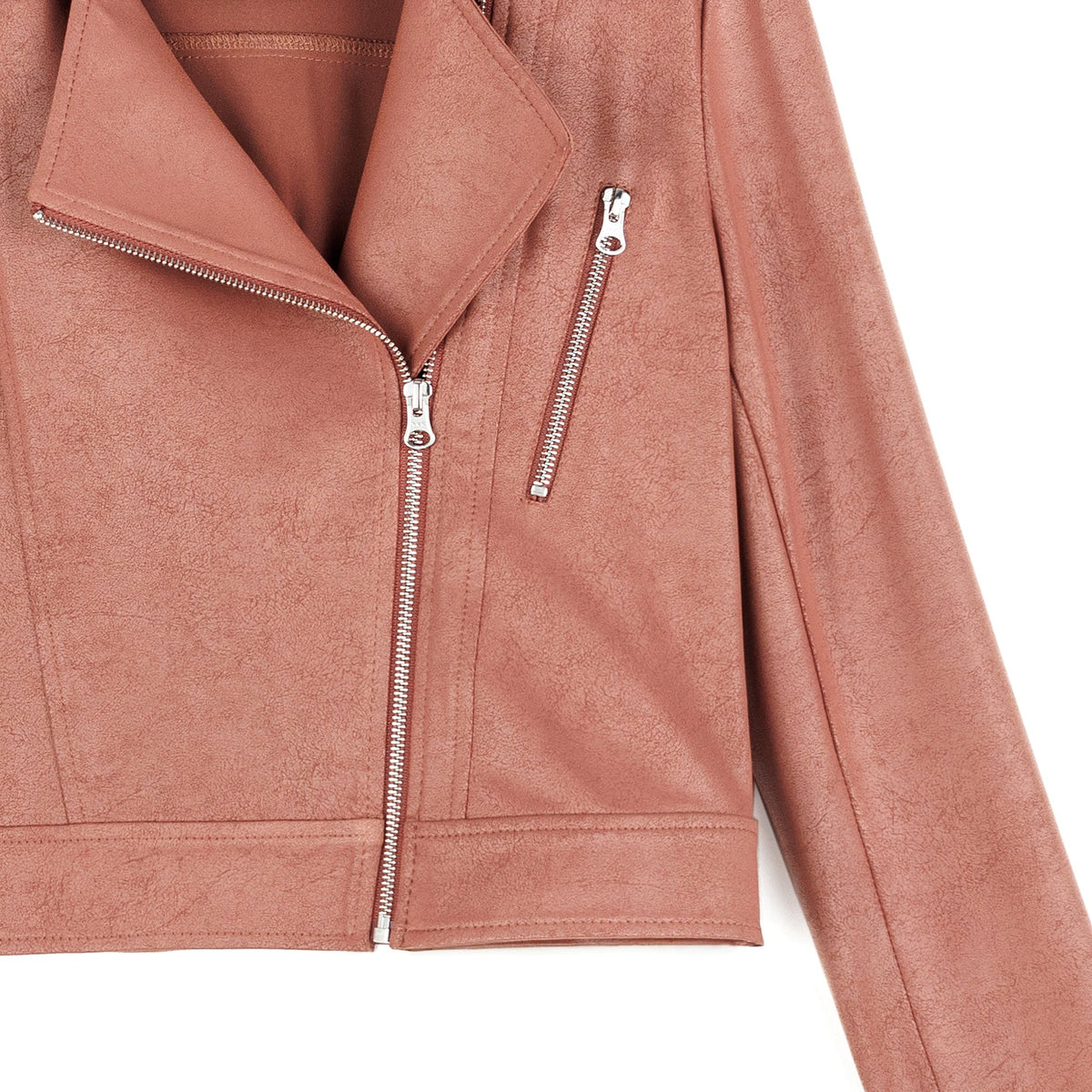 Clara Sunwoo Premium - Liquid Leather™ Zip Cuff Moto Waist Jacket - Tan - Final Sale
