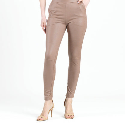 Clara Sunwoo Best Price - Liquid Leather™ Signature Skinny Pocket Pant - Taupe - Final Sale