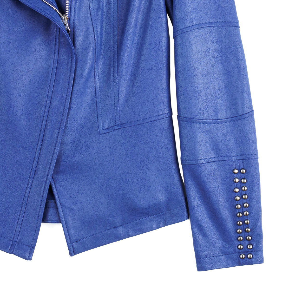 Clara Sunwoo Special Offer - Liquid Leather™ Studded Jacket - Cobalt - Final Sale
