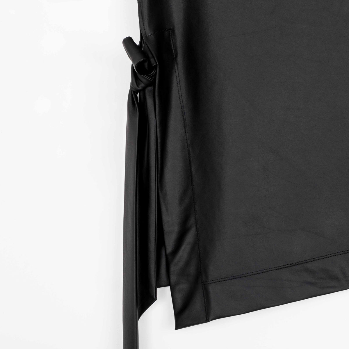 Clara Sunwoo Best Price - Liquid Leather™ - Funnel Neck Side Vent Tie Tunic - Black - Final Sale!