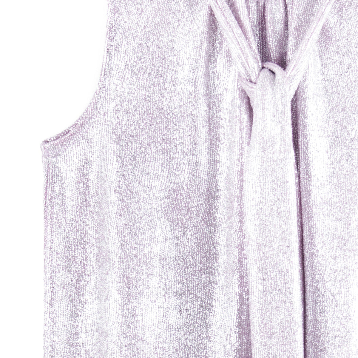 Clara Sunwoo Classic - Glitter Foil - Mock Neck-Tie Detail Top - Pink - Final Sale!
