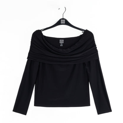 Clara Sunwoo Deals - Ruched Off-Shoulder Top - Black - Final Sale