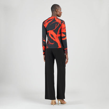 Clara Sunwoo Trending - Long Sleeve Loop Front Top - Floral Eclipse - Final Sale