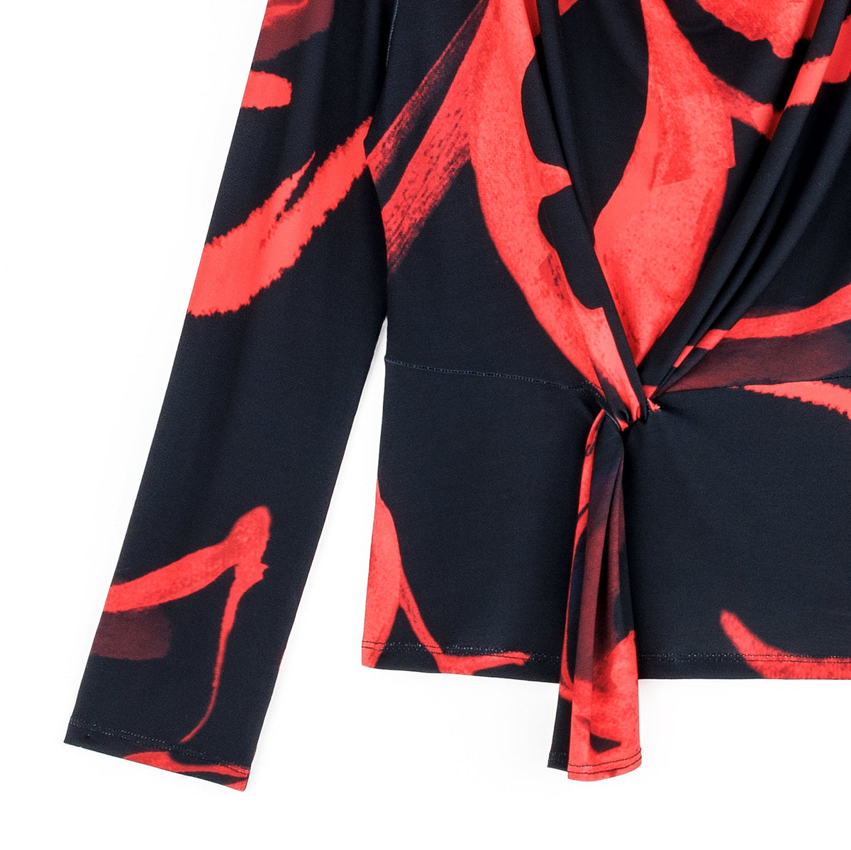 Clara Sunwoo Trending - Long Sleeve Loop Front Top - Floral Eclipse - Final Sale