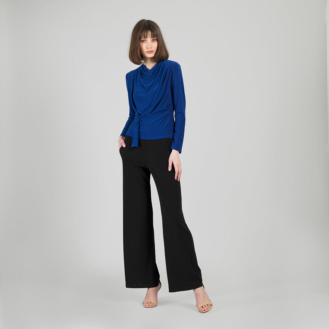 Clara Sunwoo Classic - Long Sleeve Loop Front Top - Cobalt - Final Sale