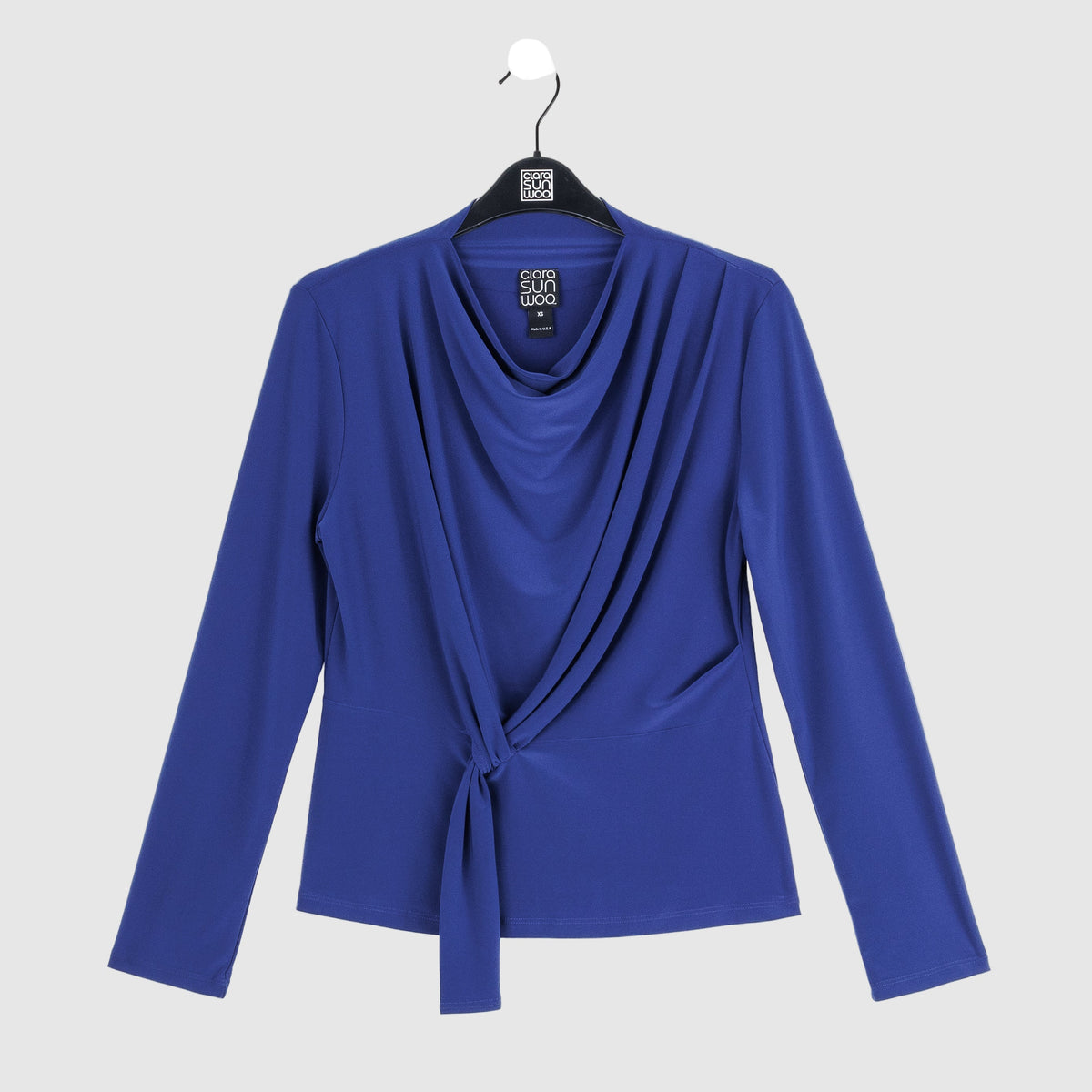 Clara Sunwoo Classic - Long Sleeve Loop Front Top - Cobalt - Final Sale