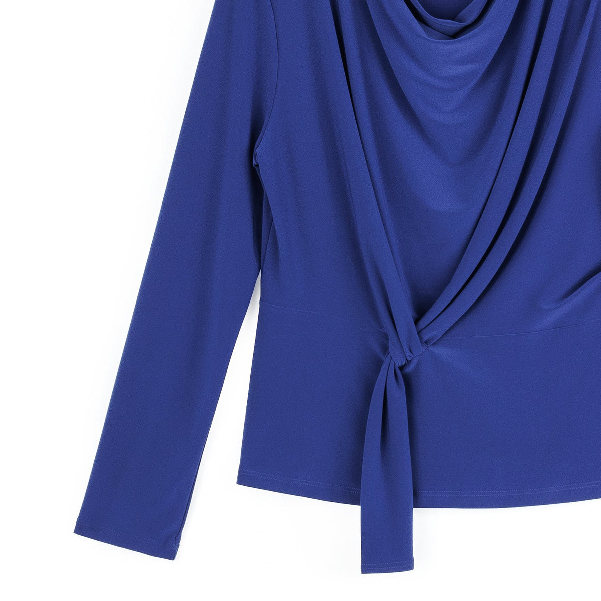 Clara Sunwoo Classic - Long Sleeve Loop Front Top - Cobalt - Final Sale