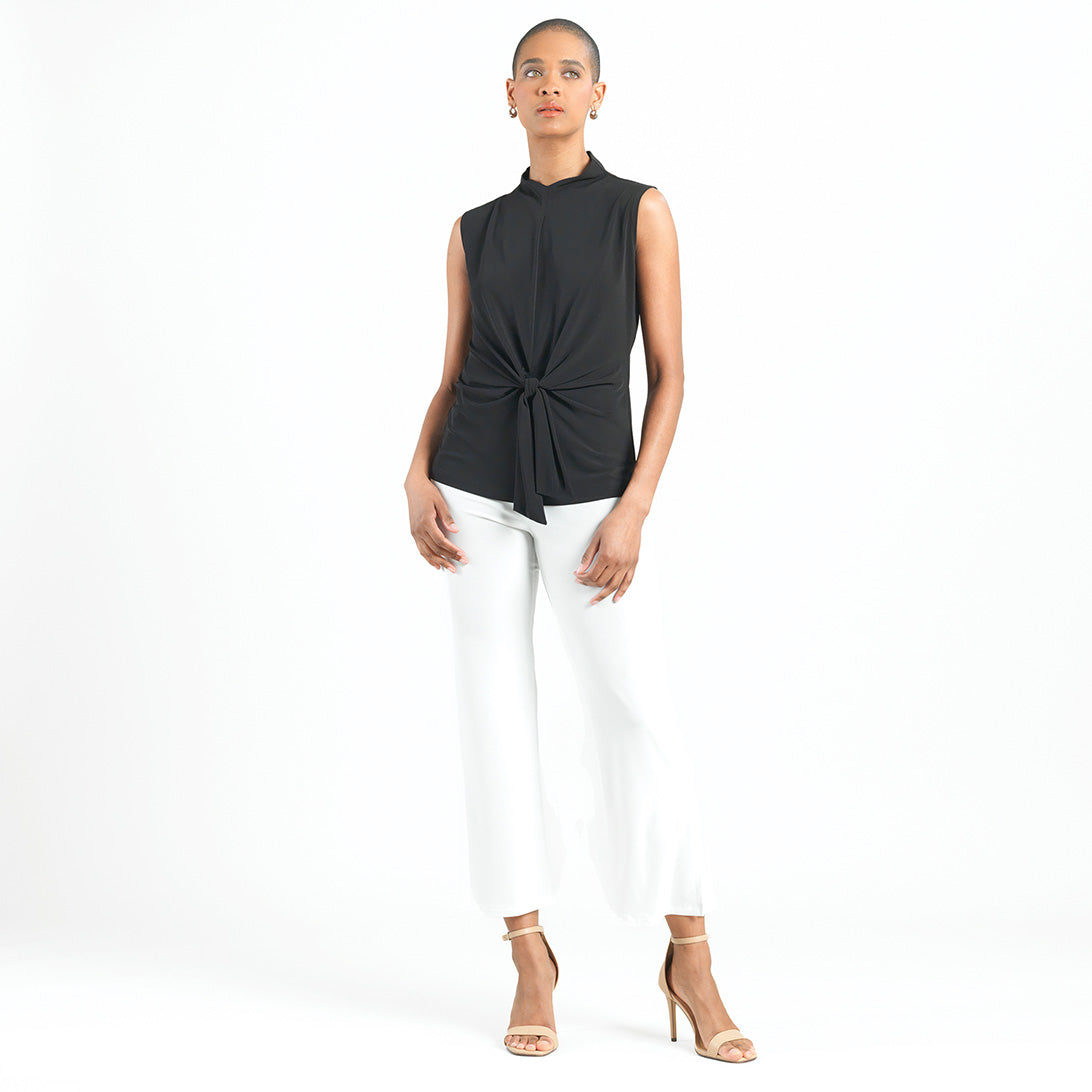 Clara Sunwoo Special Offer - Sleeveless Center Front Tie Top - Black - Final Sale!