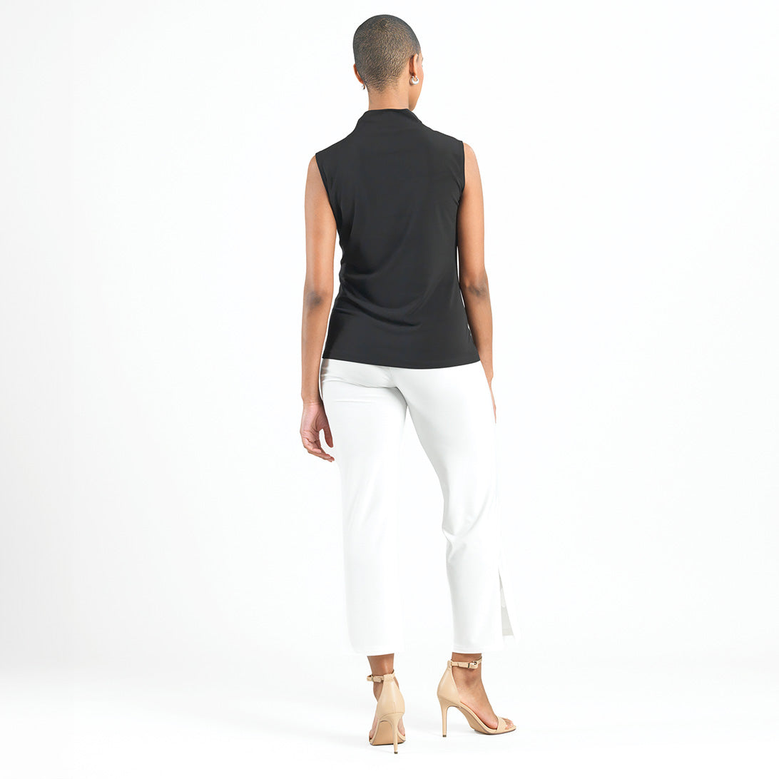 Clara Sunwoo Special Offer - Sleeveless Center Front Tie Top - Black - Final Sale!
