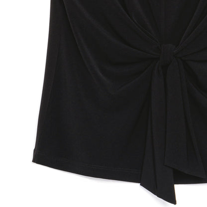 Clara Sunwoo Special Offer - Sleeveless Center Front Tie Top - Black - Final Sale!