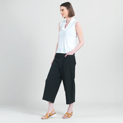 Clara Sunwoo Top Pick - Sleeveless Draped Cowl Neck Top - White - Final Sale