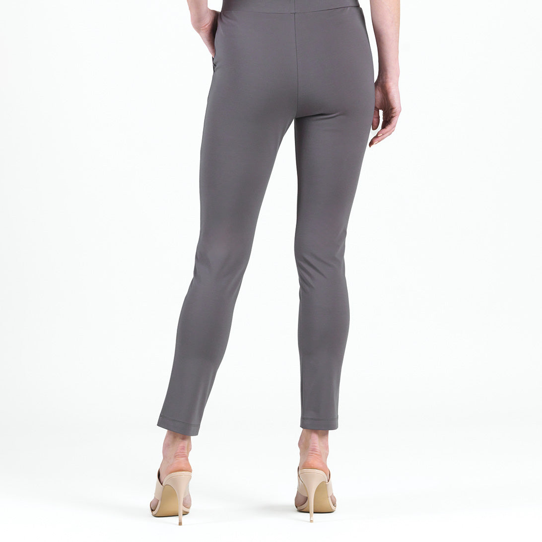 Clara Sunwoo Exclusive - Rayon-Ponte Knit - Straight Leg Pocket Pant - Mocha - Final Sale