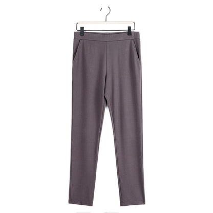 Clara Sunwoo Exclusive - Rayon-Ponte Knit - Straight Leg Pocket Pant - Mocha - Final Sale
