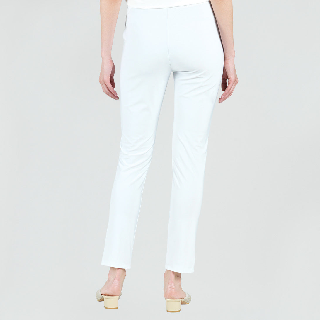 Clara Sunwoo Best Seller - Medium Knit - Straight Leg Pocket Pant - White - Final Sale