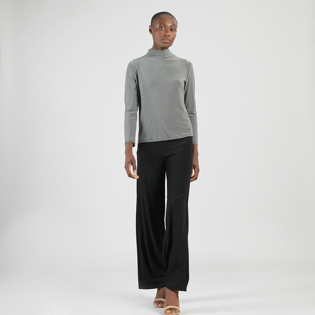 Clara Sunwoo Sale - Mock Funnel Neck Top - Olive - Final Sale