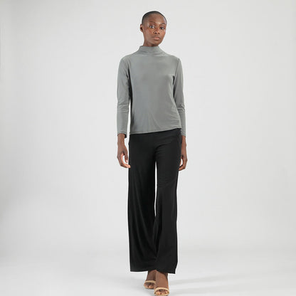 Clara Sunwoo Sale - Mock Funnel Neck Top - Olive - Final Sale