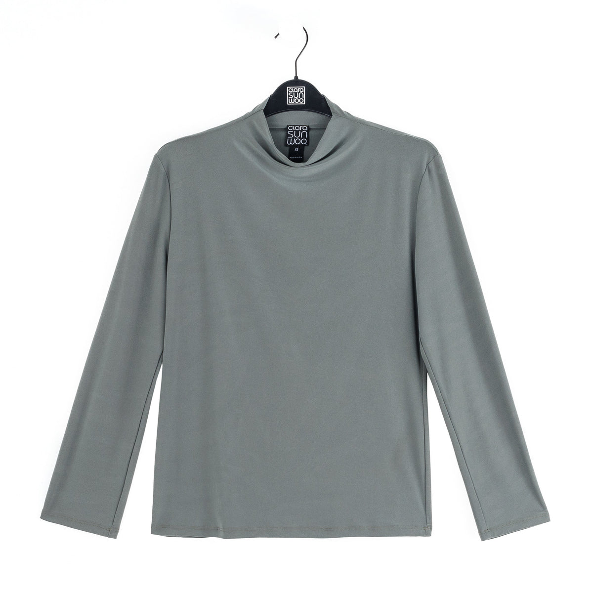 Clara Sunwoo Sale - Mock Funnel Neck Top - Olive - Final Sale