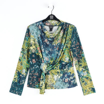Clara Sunwoo Quality - Cozy Texture - Long Sleeve Loop Front Sweater Top - Floral Patch - Final Sale