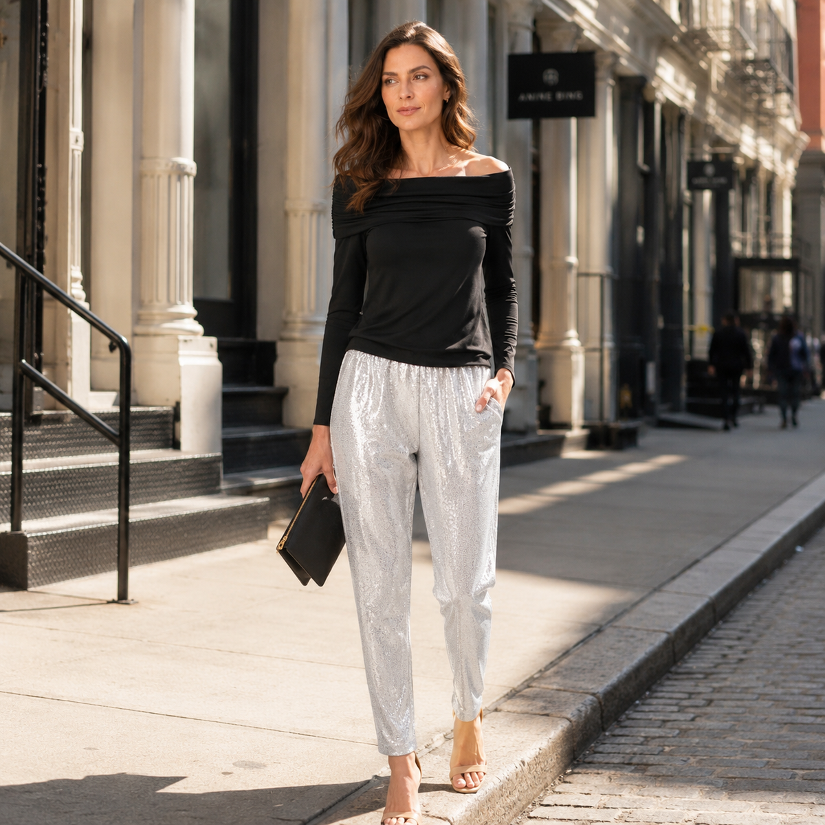 Clara Sunwoo Best Price - Ultra Cozy - Ruched Off-Shoulder Sweater Top - Black - Final Sale