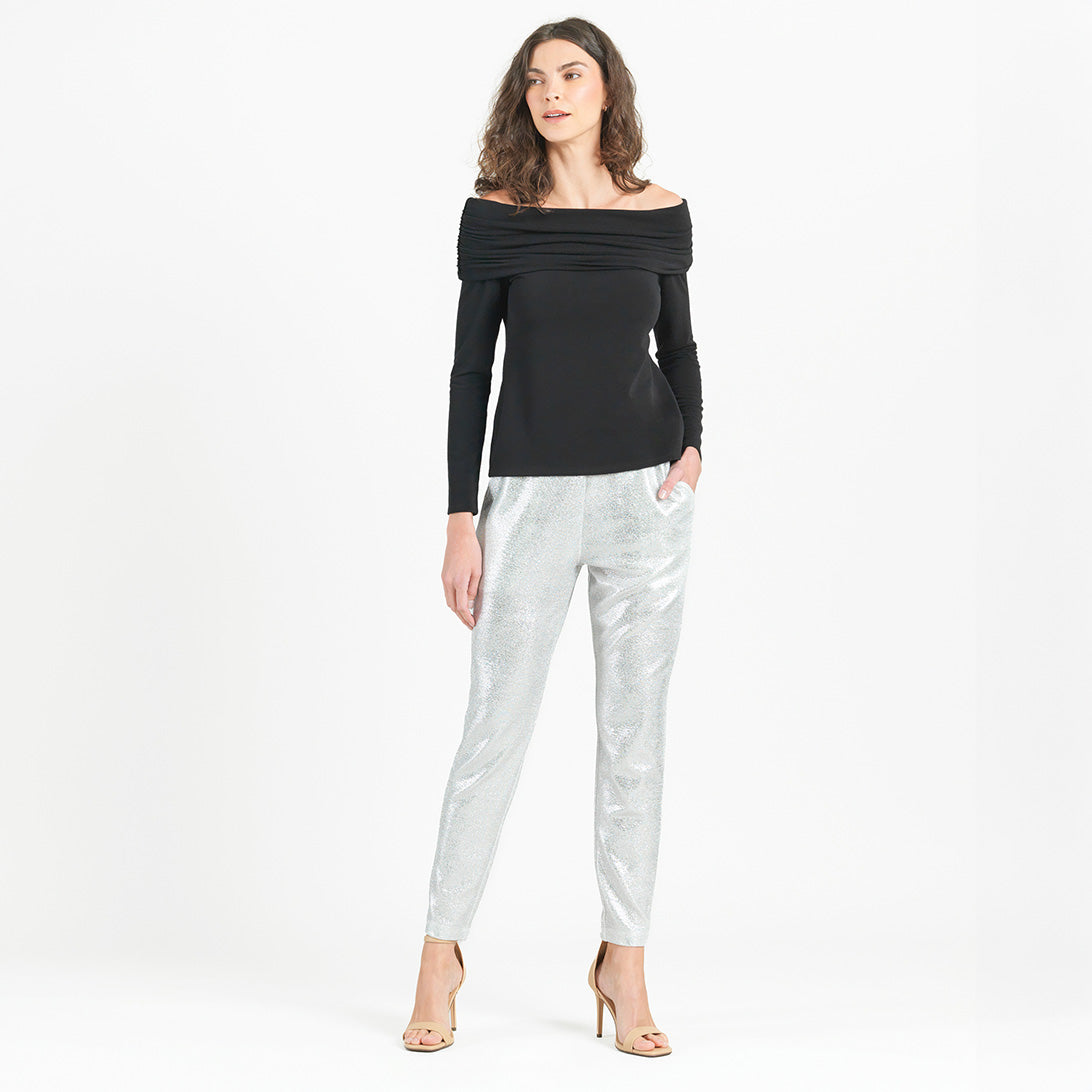 Clara Sunwoo Best Price - Ultra Cozy - Ruched Off-Shoulder Sweater Top - Black - Final Sale