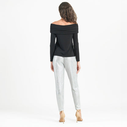 Clara Sunwoo Best Price - Ultra Cozy - Ruched Off-Shoulder Sweater Top - Black - Final Sale