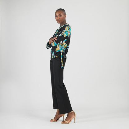 Clara Sunwoo Deals - Cozy Knit - Textured Side Pull-Tie Sweater Top - Butterfly Orchid - Final Sale