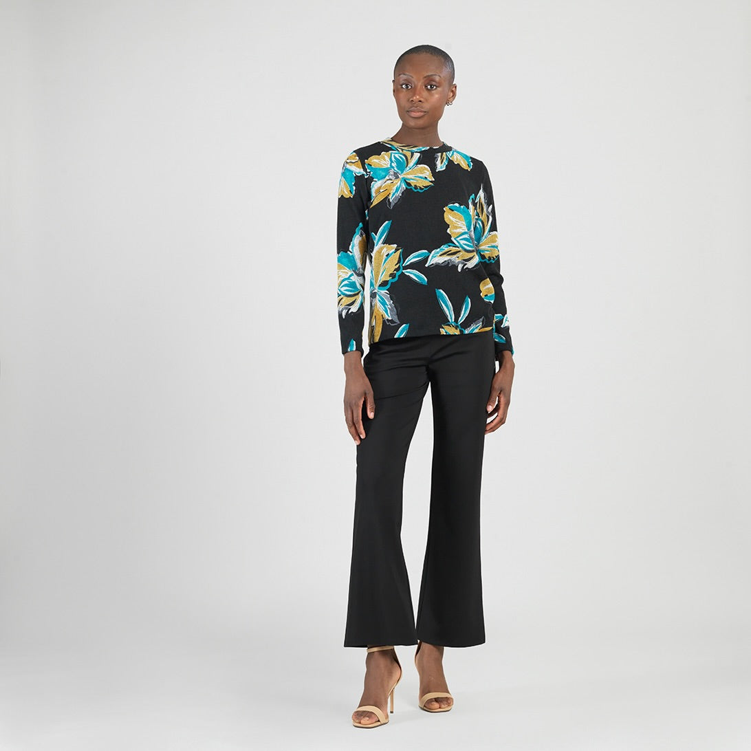 Clara Sunwoo Deals - Cozy Knit - Textured Side Pull-Tie Sweater Top - Butterfly Orchid - Final Sale