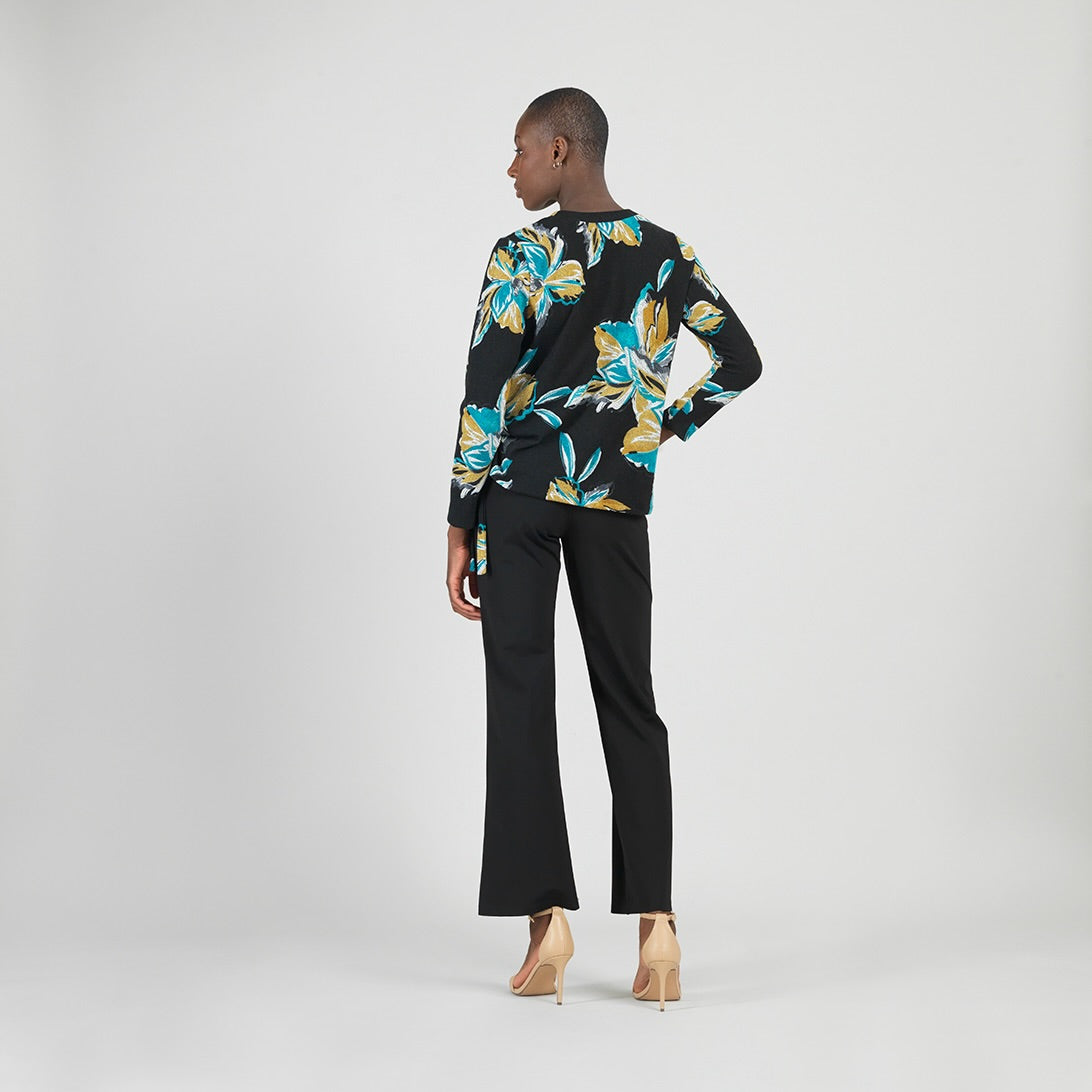 Clara Sunwoo Deals - Cozy Knit - Textured Side Pull-Tie Sweater Top - Butterfly Orchid - Final Sale