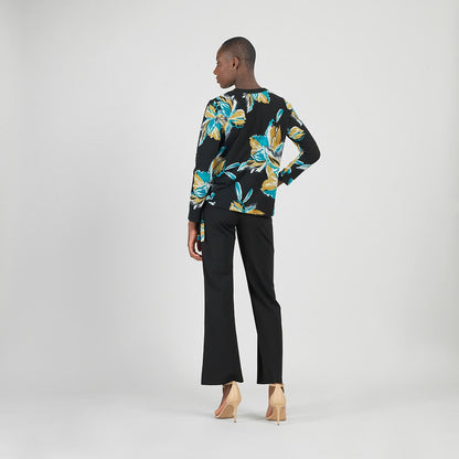 Clara Sunwoo Deals - Cozy Knit - Textured Side Pull-Tie Sweater Top - Butterfly Orchid - Final Sale