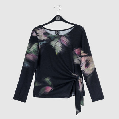 Clara Sunwoo Everyday - Cozy Knit - Side Tie Waist Sweater Top - Shadow Brush