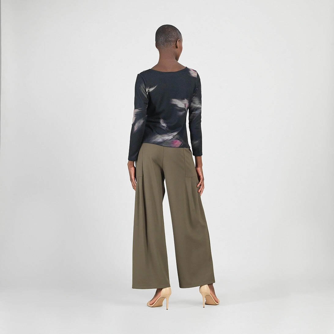 Clara Sunwoo Everyday - Cozy Knit - Side Tie Waist Sweater Top - Shadow Brush