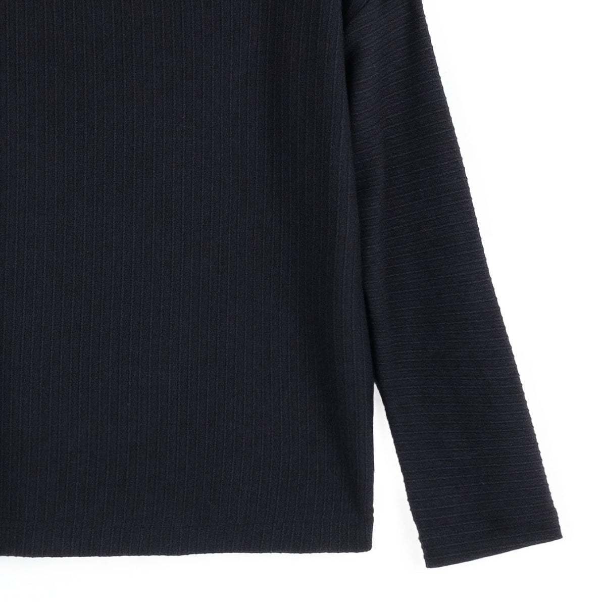Clara Sunwoo Exclusive - Soft Ribbed - Cowl Turtleneck Sweater Top - Black - Final Sale