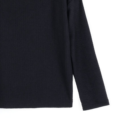 Clara Sunwoo Exclusive - Soft Ribbed - Cowl Turtleneck Sweater Top - Black - Final Sale