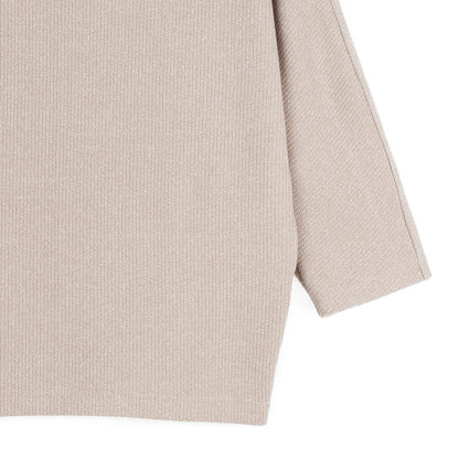 Clara Sunwoo Hot Sale - Plush Ribbed - Funnel Neck Sweater - Natural