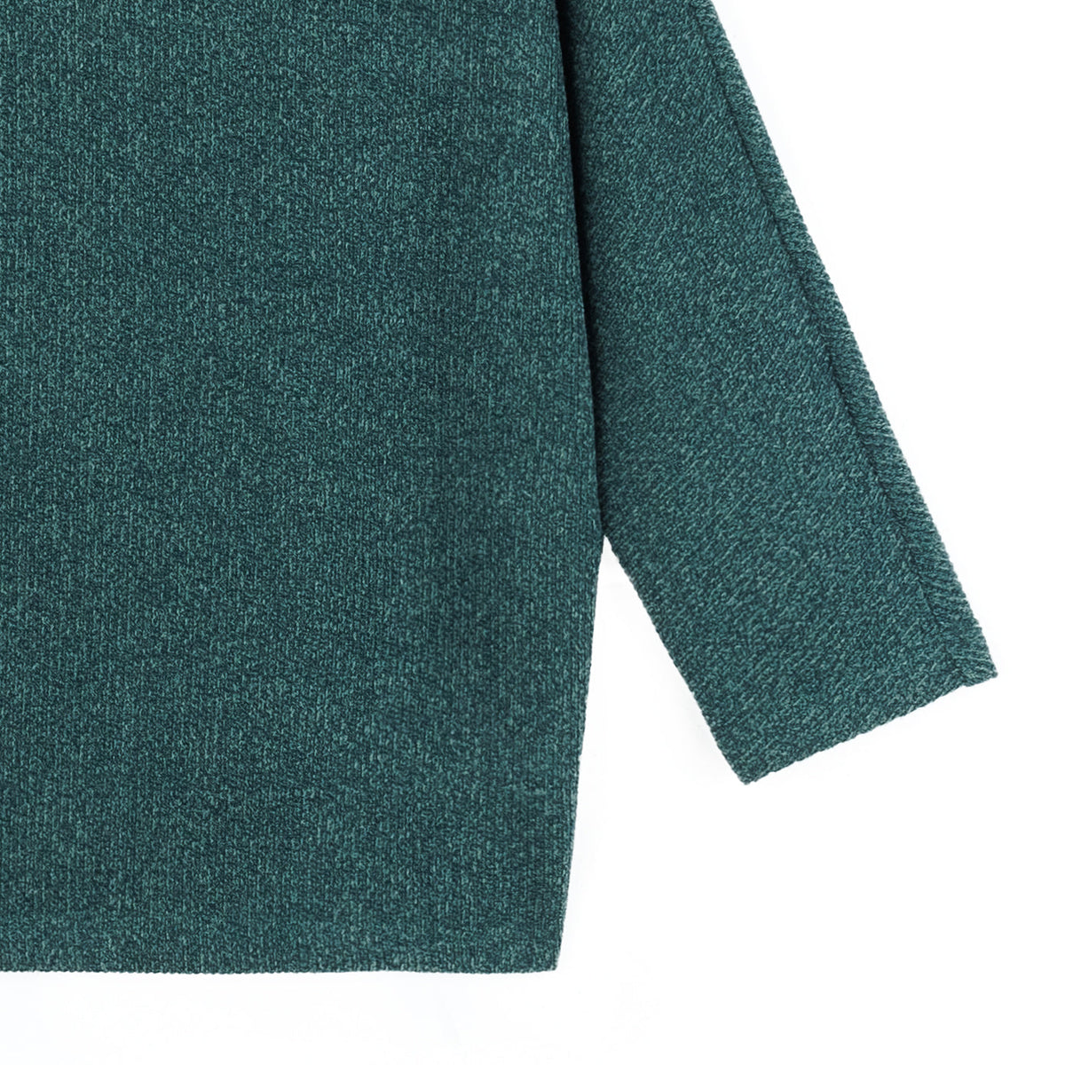 Clara Sunwoo Great Value - Plush Ribbed - Funnel Neck Sweater - Hunter Green - Final Sale